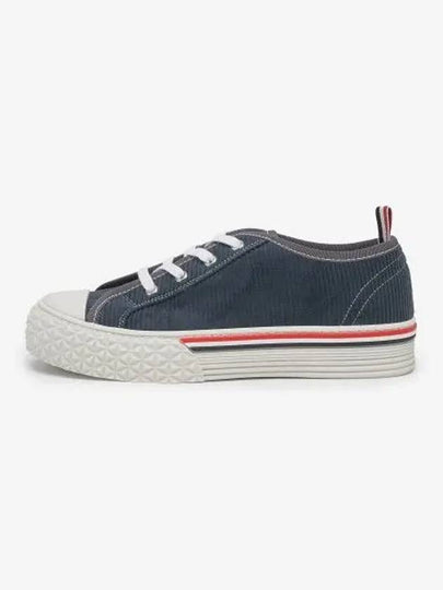 Cotton Lace-Up Low Top Sneakers Navy - THOM BROWNE - BALAAN 2