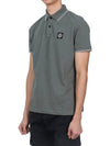 Stretch Cotton Pique Short Sleeve Polo Shirt Musk Green - STONE ISLAND - BALAAN 4