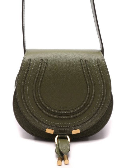 Marcie Saddle Small Grained Leather Cross Bag Green - CHLOE - BALAAN 2