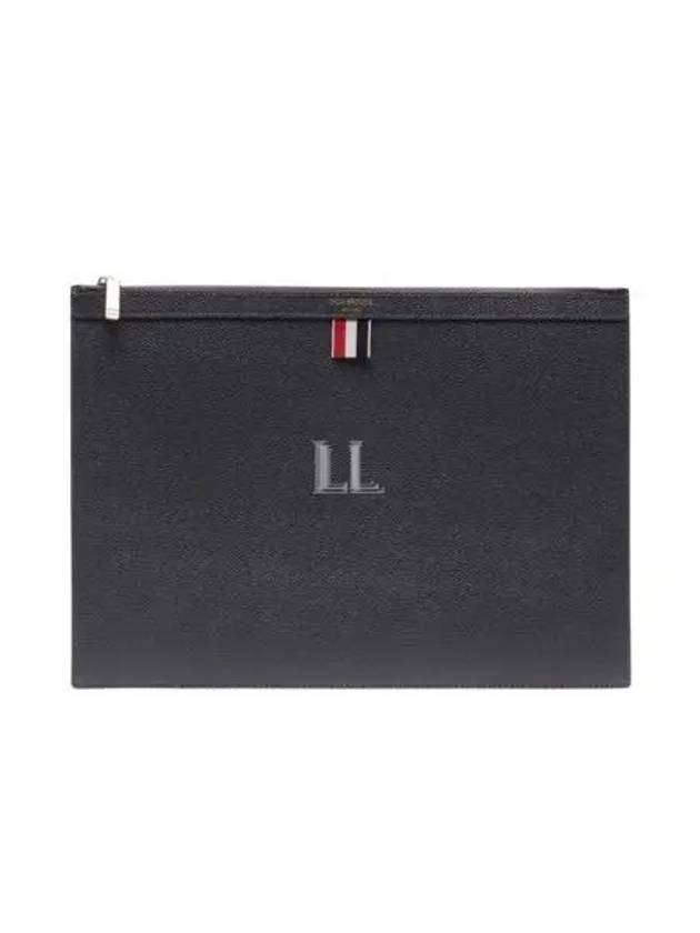 Medium Document Holder Clutch Bag Dark Grey - THOM BROWNE - BALAAN 2