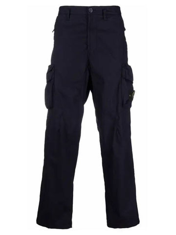 Stretch Cotton Tela Paracadute Cargo Pants Navy - STONE ISLAND - BALAAN 1