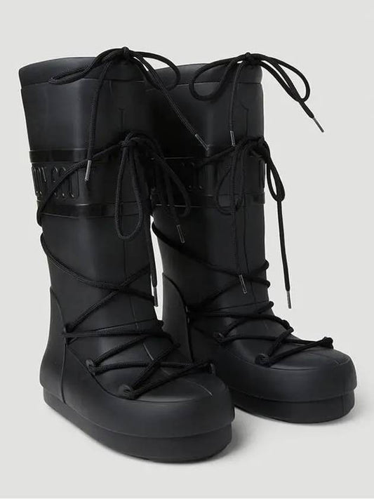 Icon Icon Louver Embossed Logo Lace Up High Rain Boots - MOON BOOT - BALAAN 2