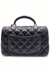 Classic New Mini Top Handle Lambskin Black Gold AS2431 - CHANEL - BALAAN 5