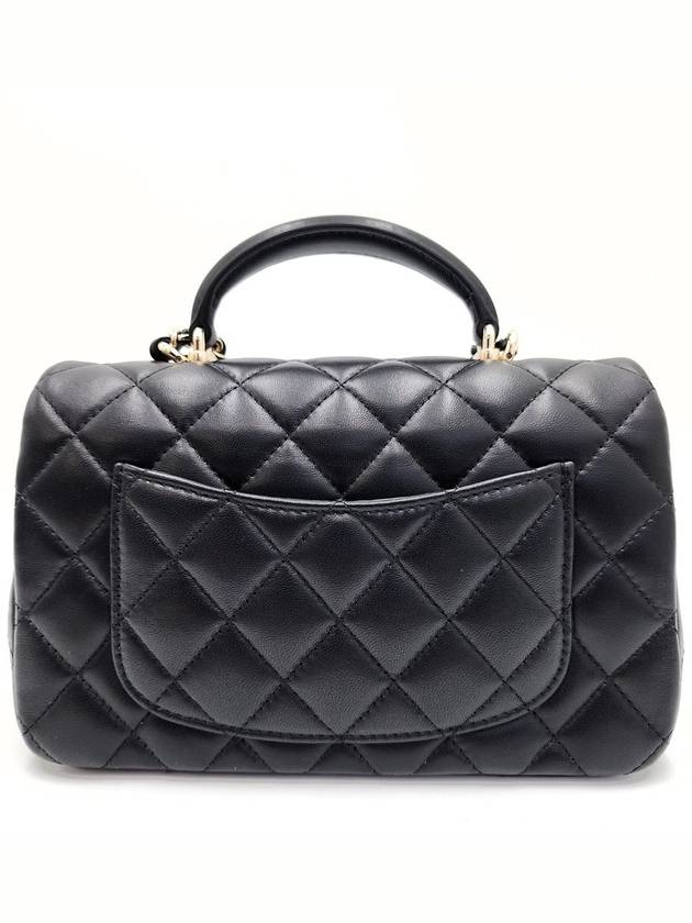 Classic New Mini Top Handle Lambskin Black Gold AS2431 - CHANEL - BALAAN 5