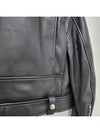 Biker Cropped Leather Jacket Black - ACNE STUDIOS - BALAAN 8
