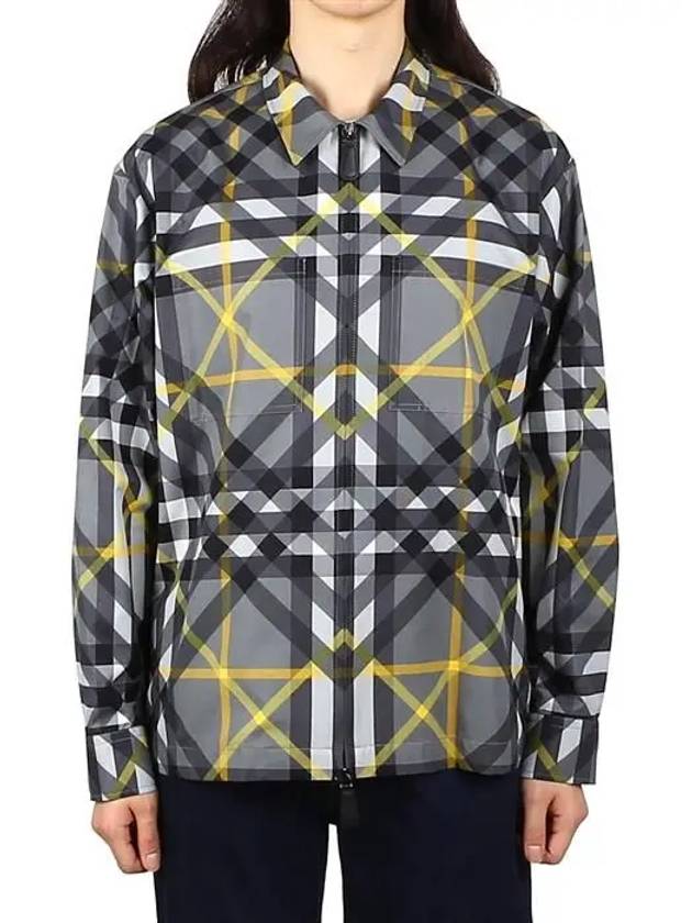 8063760 142324 B4564 Mix Check Zip-up Shirt - BURBERRY - BALAAN 1