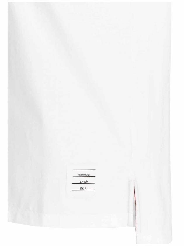 Men's Side Slit Relaxed Short Sleeve T-Shirt White - THOM BROWNE - BALAAN 5