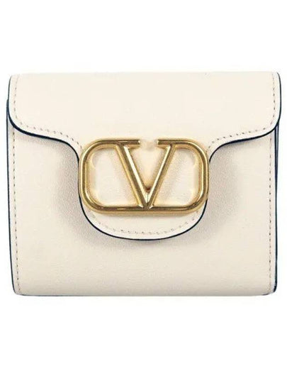 V Logo Half Wallet Ivory - VALENTINO - BALAAN 2