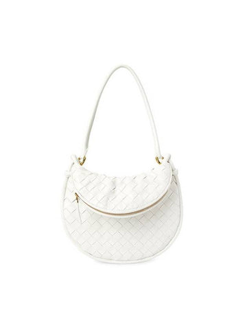 Intrecciato Gemelli Small Shoulder Bag White - BOTTEGA VENETA - BALAAN 1