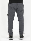 Waffen Patch Cotton Fleece Track Pants Dark Grey - STONE ISLAND - BALAAN 6