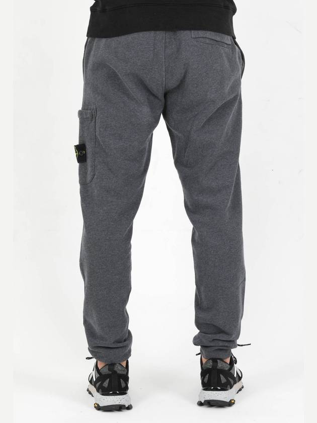 Waffen Patch Cotton Fleece Track Pants Dark Grey - STONE ISLAND - BALAAN 6