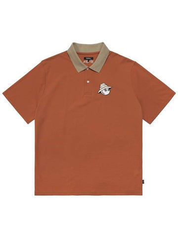 Health Seekers Golfers Putter Boy Bucket Pique Short Sleeve T Shirt ORANGE - MALBON GOLF - BALAAN 1