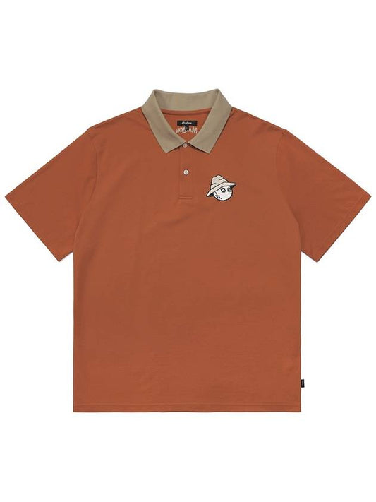 Health Seekers Golfers Putter Boy Bucket Pique Short Sleeve T Shirt ORANGE - MALBON GOLF - BALAAN 1