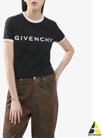 Archetype Slim Fit Cotton Short Sleeve T-Shirt Black - GIVENCHY - BALAAN 2