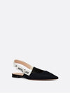 Women's Ballerina Slingback Flat Black - DIOR - BALAAN.