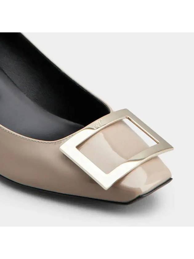 Trompette Metal Buckle Pumps Beige - ROGER VIVIER - BALAAN 7