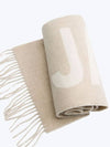 Lecharpe Fringe Logo Virgin Wool Muffler Beige - JACQUEMUS - BALAAN 3