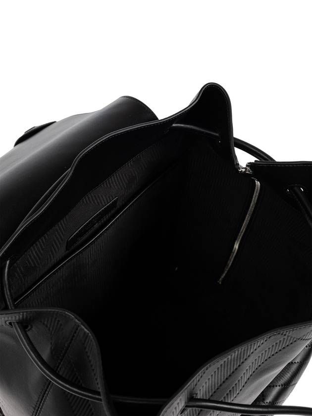 Burberry Leather Backpack, Men's, Black - BURBERRY - BALAAN 5