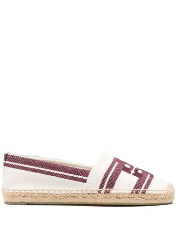 Logo Cotton Espadrille Dark Red - TORY BURCH - BALAAN 1