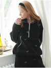 Ribbon Pointed Fleece Anorak Black - OPENING SUNSHINE - BALAAN 2