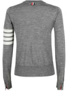 4-Bar Merino Jumper Wool Knit Top Light Grey - THOM BROWNE - BALAAN 4