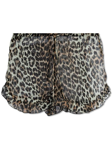 leopard print shorts - GANNI - BALAAN 1