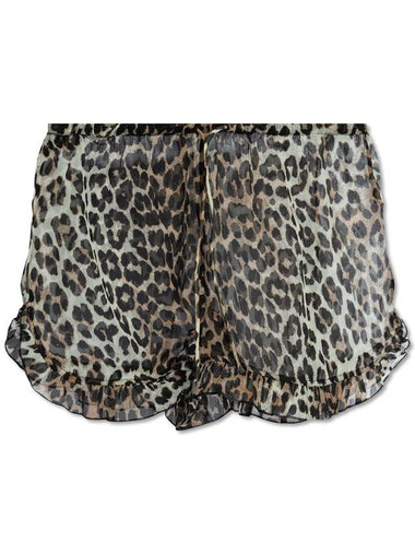 leopard print shorts - GANNI - BALAAN 1