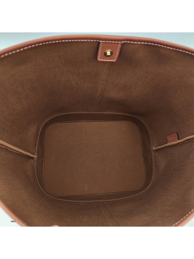 Medium Bucket In Triomphe Canvas And Calfskin Tan - CELINE - BALAAN 7