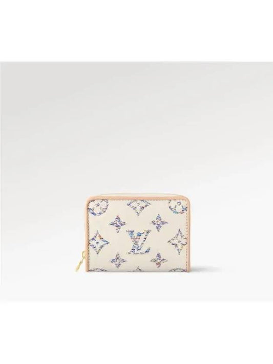 Lou Monogram Zipper Half Wallet White - LOUIS VUITTON - BALAAN 2