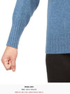 Crew Neck Lambswool Knit Top Blue - DRUMOHR - BALAAN 9