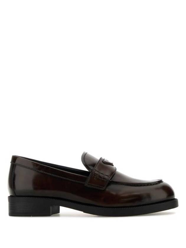 Women's Leather Loafers Brown - PRADA - BALAAN 1