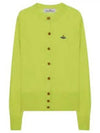 Women's ORB Embroidered Logo Cardigan Yellow - VIVIENNE WESTWOOD - BALAAN 2