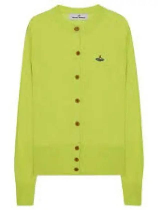 Women's ORB Embroidered Logo Cardigan Yellow - VIVIENNE WESTWOOD - BALAAN 2