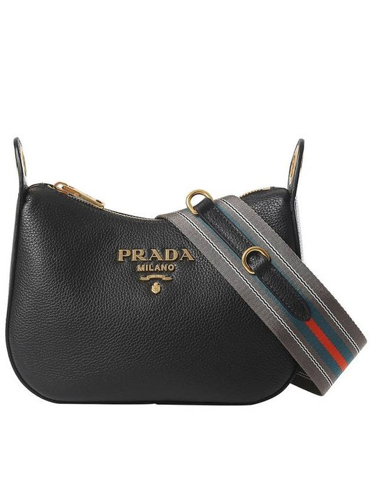 Vitello Phoenix Shoulder Bag Black - PRADA - BALAAN 2