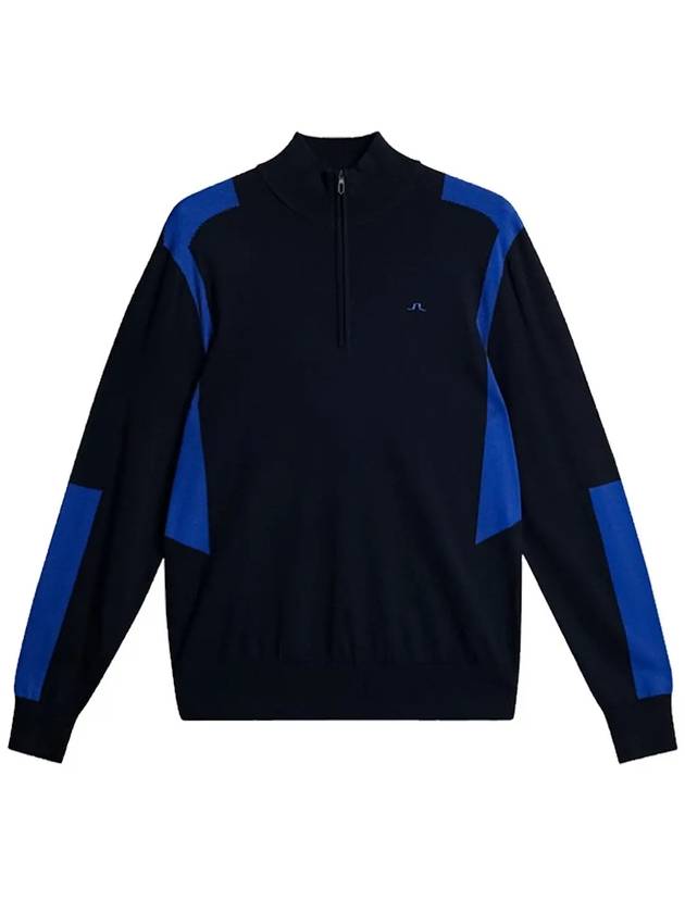 Men s Kendrick Zip up Golf Sweater Navy GMKW11175 6855 - J.LINDEBERG - BALAAN 1