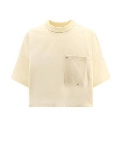 Crew Neck Pocket Short Sleeve T-Shirt Yellow - BOTTEGA VENETA - BALAAN 2