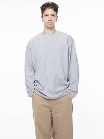 Men s M243TP01GR Clean Slit Long Sleeve T Shirt Gray - CHANCE'S NOI - BALAAN 1