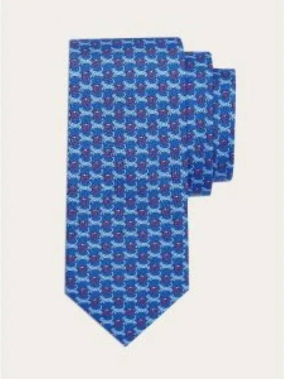 Tiger Print Silk Tie Blue - SALVATORE FERRAGAMO - BALAAN 2