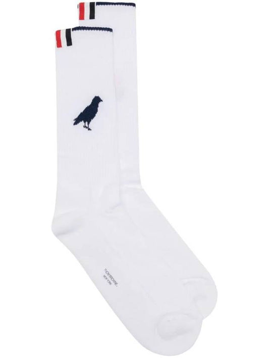 Rose Raven Socks White - THOM BROWNE - BALAAN 1