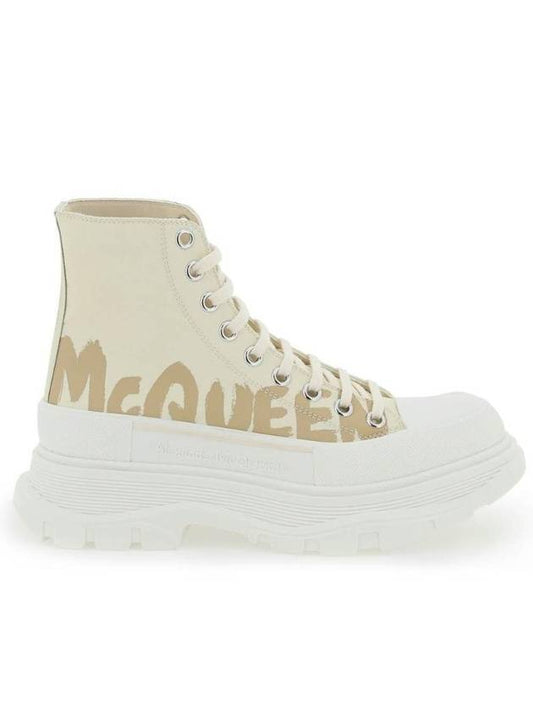 Tread Slick High Top Sneakers Beige - ALEXANDER MCQUEEN - BALAAN 1