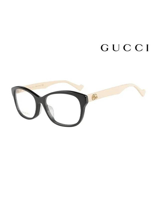 Eyewear Square Acetate Logo Glasses Beige Black - GUCCI - BALAAN 1