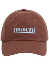 SIGNATURE LOGO BALL CAP BROWN - MACNI - BALAAN 1