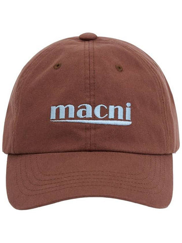 SIGNATURE LOGO BALL CAP BROWN - MACNI - BALAAN 1