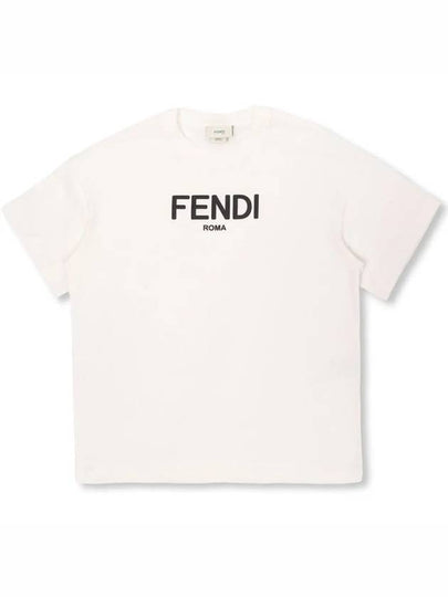 Kids T Shirt JUI1377AJF0ZNE White Black - FENDI - BALAAN 2