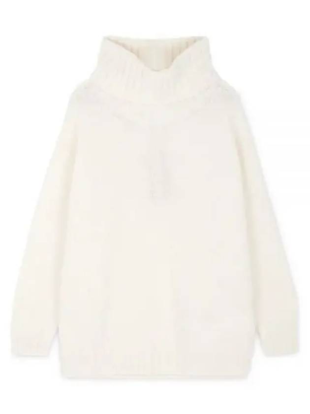 Women's Raveno Knit Turtleneck Ivory - MAX MARA - BALAAN 2