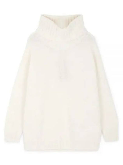 Women's Raveno Knit Turtleneck Ivory - MAX MARA - BALAAN 2