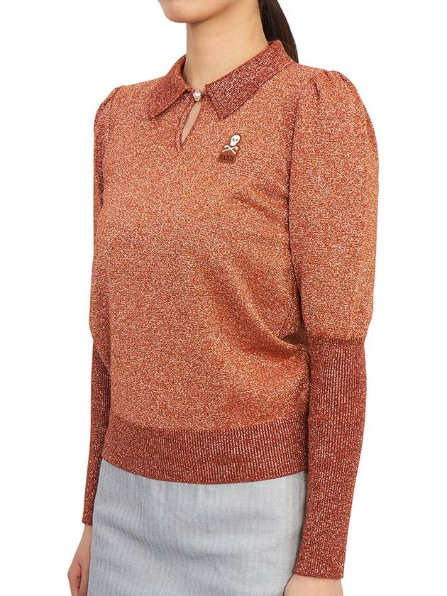 Golf Wear Women s Long Sleeve T Shirt MLW 2C AB11 ORANGE - MARK & LONA - BALAAN 3