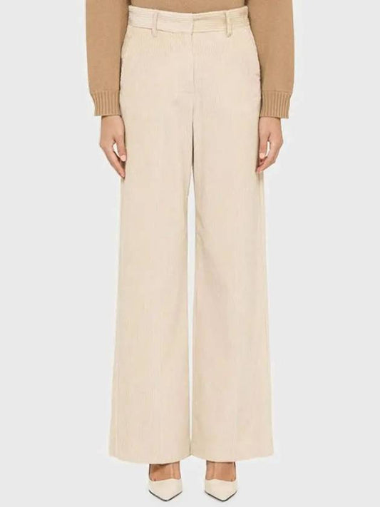 FW Tania Cotton Velvet Pants Ivory 5136043306002 - WEEKEND MAX MARA - BALAAN 2