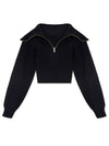 La Maille Risoul Double Collar Knit Top Black - JACQUEMUS - BALAAN 1