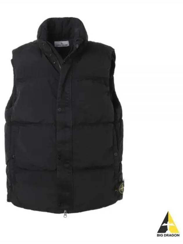 High Neck Padded Vest Black - STONE ISLAND - BALAAN 2